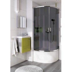 Acrylic shower tray, half round, 90x90 cm - deep