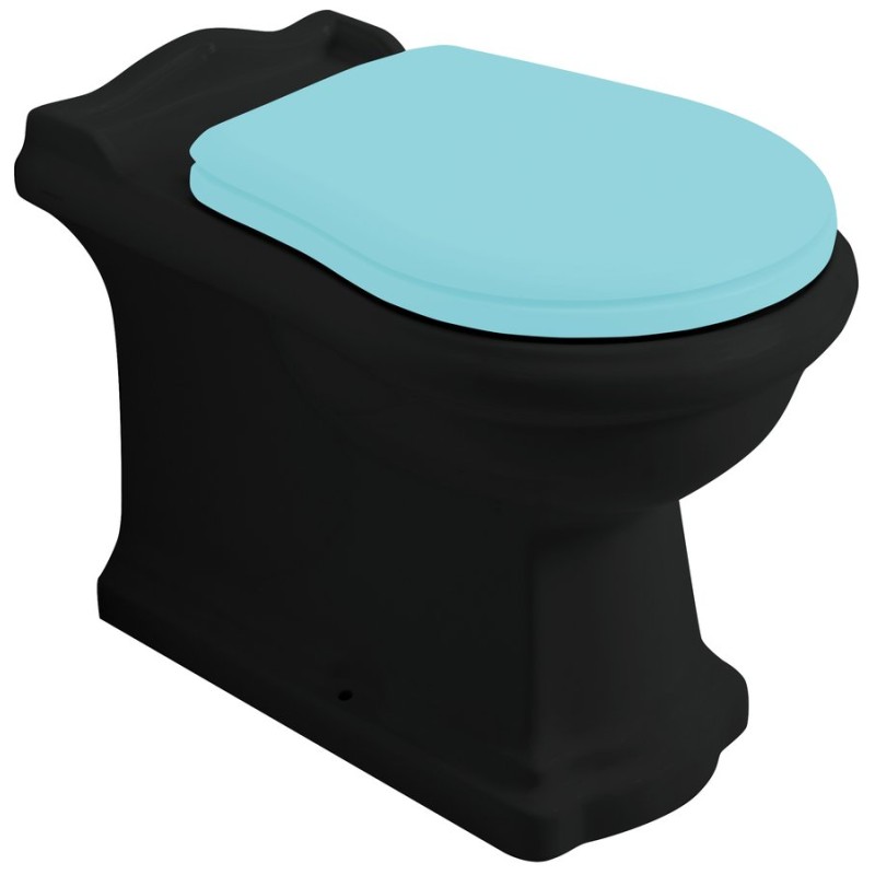 RETRO WC misa 39x61cm, spodný/zadný odpad, čierna mat