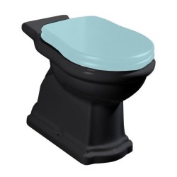 RETRO WC kombi misa 38,5x72cm, spodný odpad, čierna mat