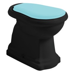 RETRO WC misa 38,5x59cm, spodný odpad, čierna mat