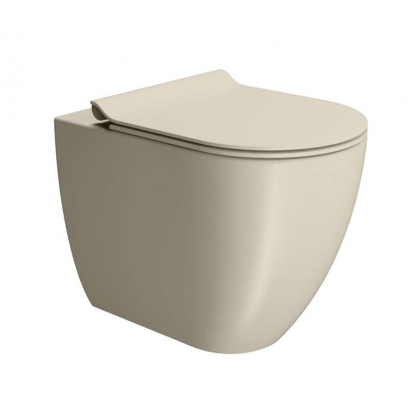 PURA WC misa stojaca, Swirlflush, 36x55cm, spodný/zadný odpad, creta dual-mat