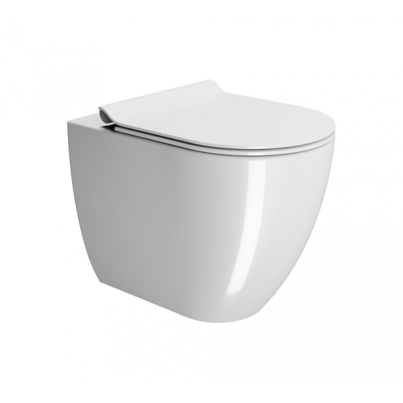 PURA WC misa stojaca, Swirlflush, 36x55cm spodný/zadný odpad, biela ExtraGlaze