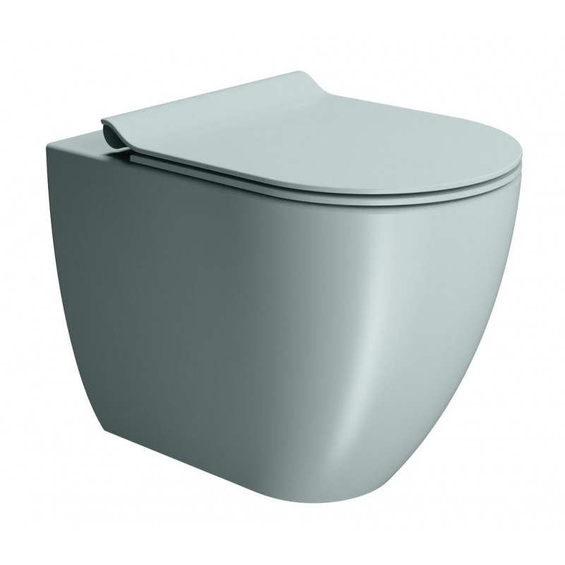PURA WC misa stojaca, Swirlflush, 36x55cm, spodný/zadný odpad, ghiaccio dual-mat