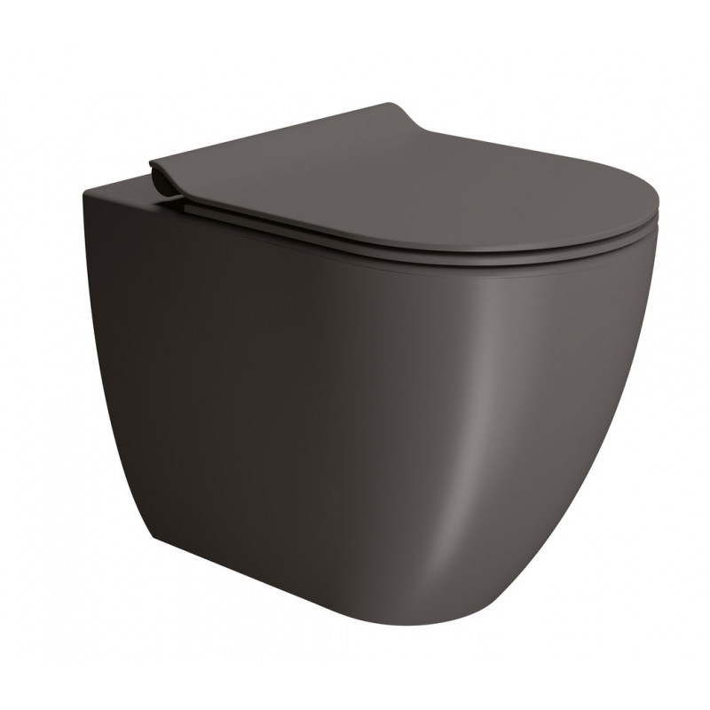 PURA WC misa stojaca, Swirlflush, 36x55cm, spodný/zadný odpad, bistro dual-mat