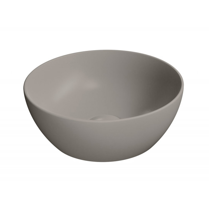 PURA keramické umývadlo na dosku, piemer 32cm, tortora mat
