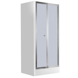 Shower door, recessed, 90 cm - foldable