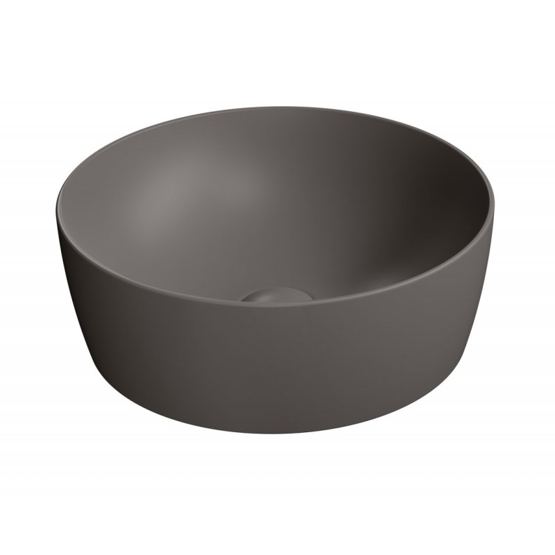 SAND/NUBES keramické umývadlo na dosku, priemer 40cm, bistro mat