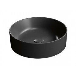KUBE X keramické umývadlo na dosku, priemer 45cm, čierna mat