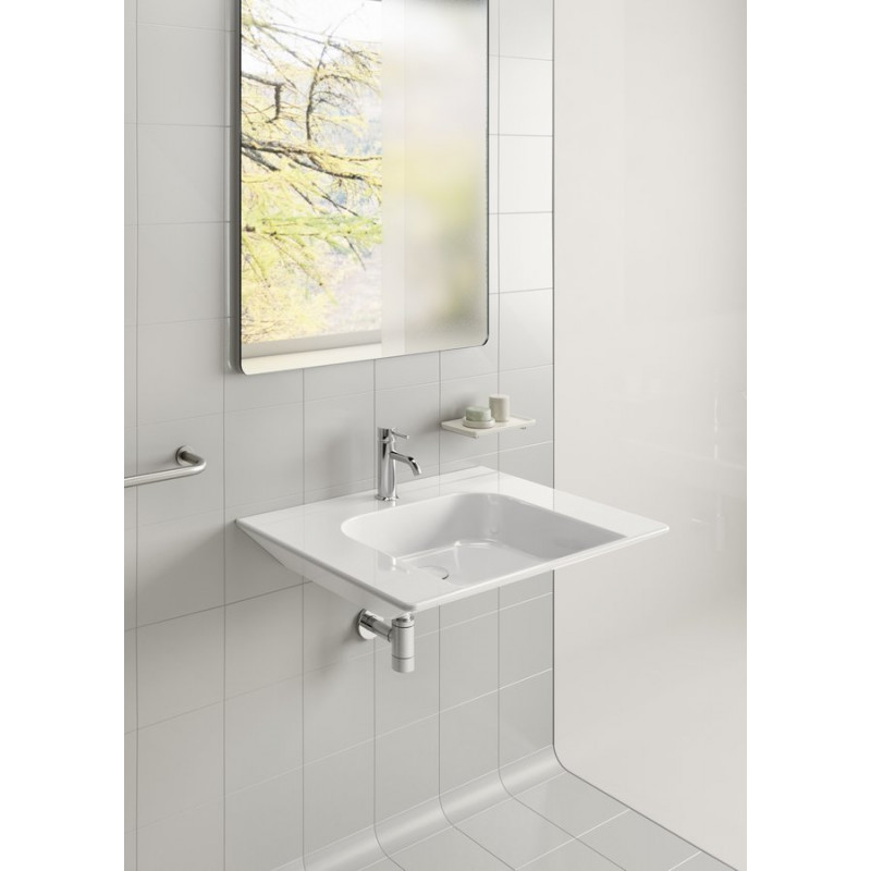 COMMUNITY keramické umývadlo 70x55cm, bez prepadu, biela ExtraGlaze