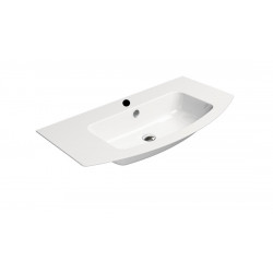 PURA keramické umývadlo Slim oblé 102x52cm, rektifikovaná verzia, biela ExtraGlaze