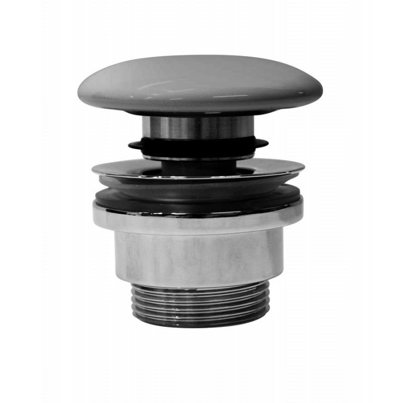 GSI umývadlová výpust 5/4", click-clack, keramická zátka, cenere mat