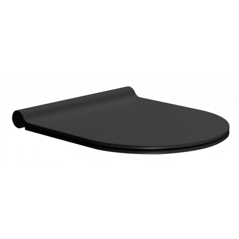 PURA/KUBE X WC sedátko, Soft Close, SLIM, duroplast, čierna mat