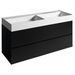 FILENA umývadlová skrinka 118x51,5x43cm, čierna mat strip