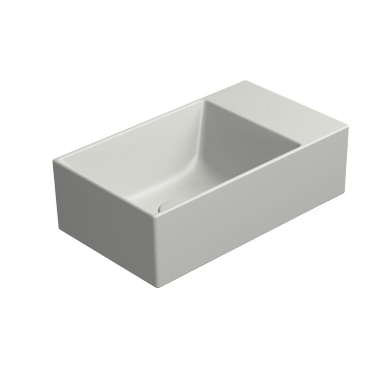 KUBE X keramické umývadlo 40x23cm, rektifikovaná verzia, bez otvoru, čierna mat