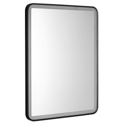 SWIDA zrkadlo s LED osvetlením 60x80cm, dotykový senzor, stmievateľné, čierna mat