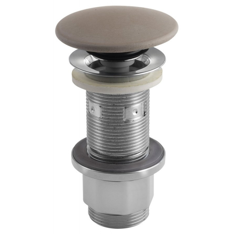 Umývadlová výpust 5/4", click-clack, betónová zátka, piesková