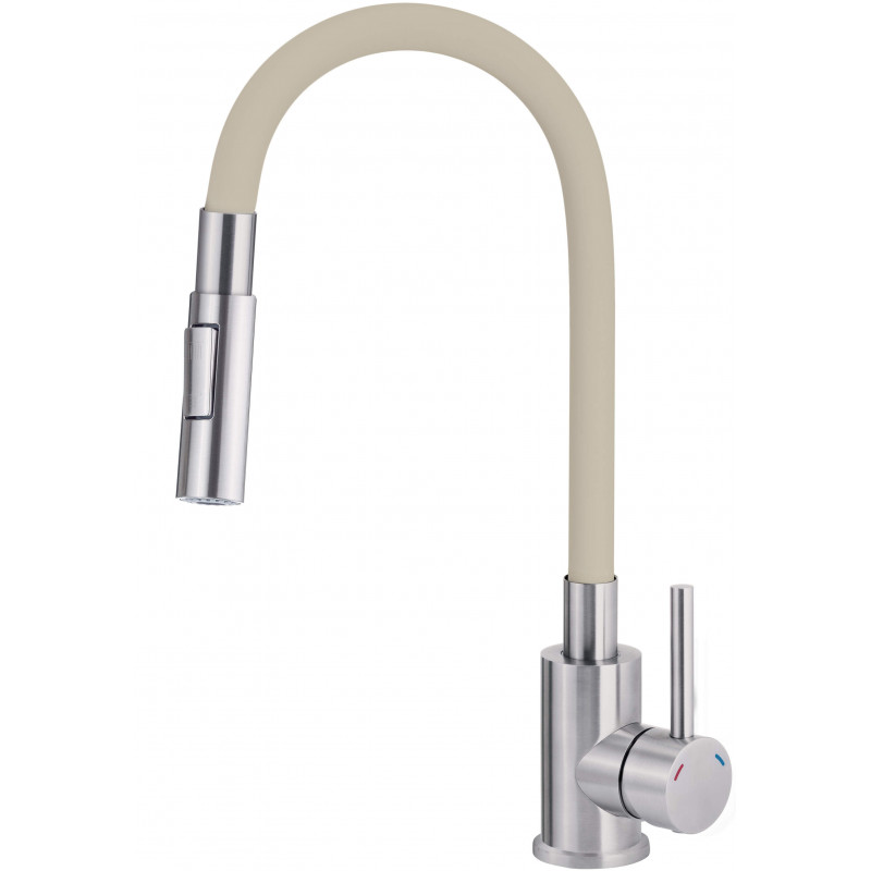 Luno Kitchen tap, with bendable spout - 2 stream types