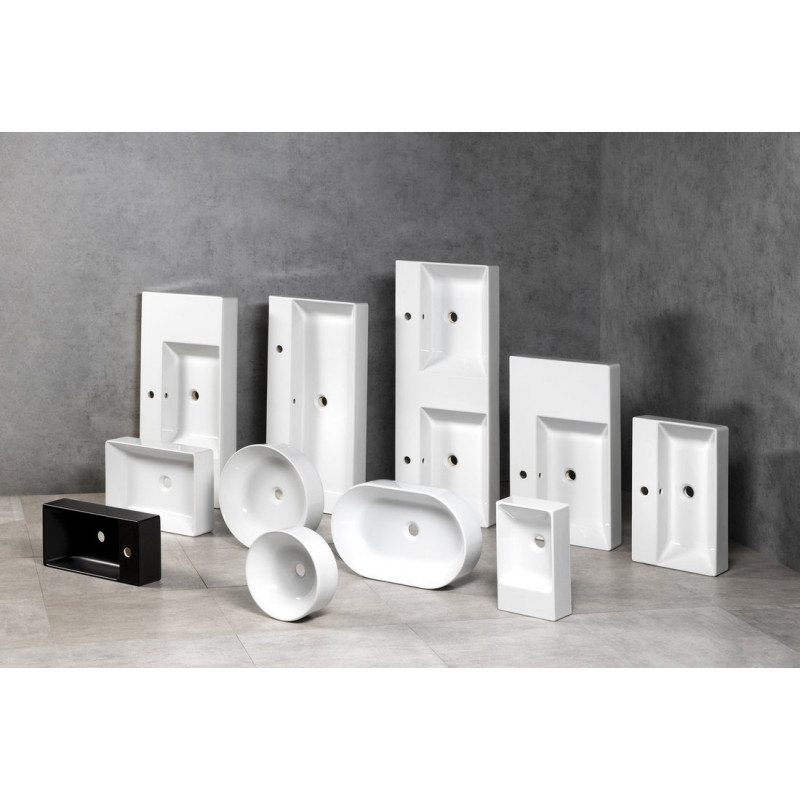 KUBE X keramické umývadlo 120x47cm, biela mat