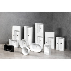 KUBE X keramické umývadlo 120x47cm, čierna mat