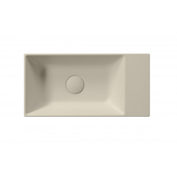 KUBE X keramické umývadlo 50x25cm, bez otvoru, pravé/ľavé, creta mat