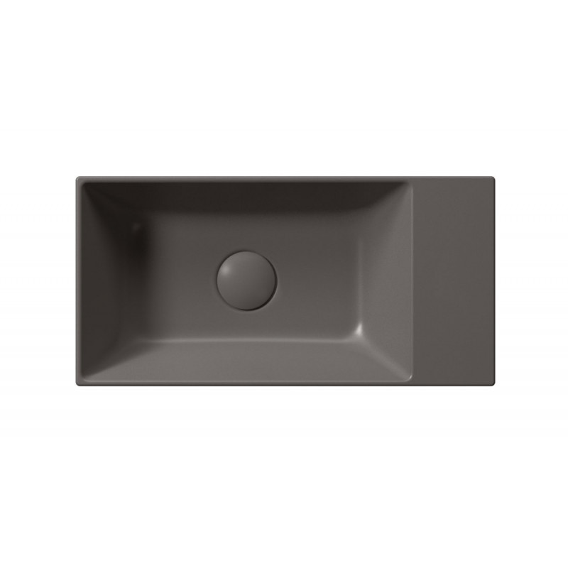 KUBE X keramické umývadlo 50x25cm, bez otvoru, pravé/ľavé, bistro mat
