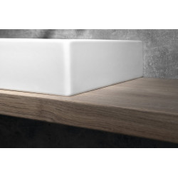 KUBE X keramické umývadlo 120x47cm, brúsená spodná hrana, biela mat