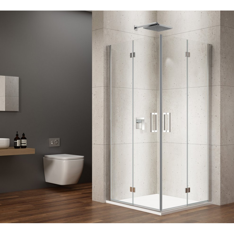 LORO štvorcová sprchová zástena 800x800 mm, rohový vstup