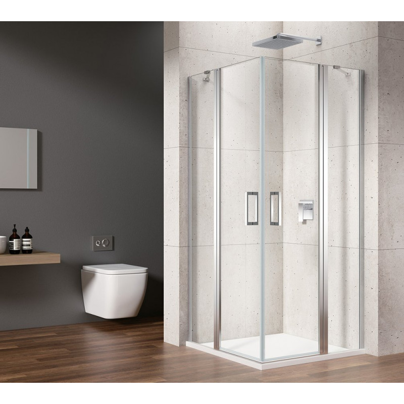 LORO štvorcová sprchová zástena 900x900 mm, rohový vstup