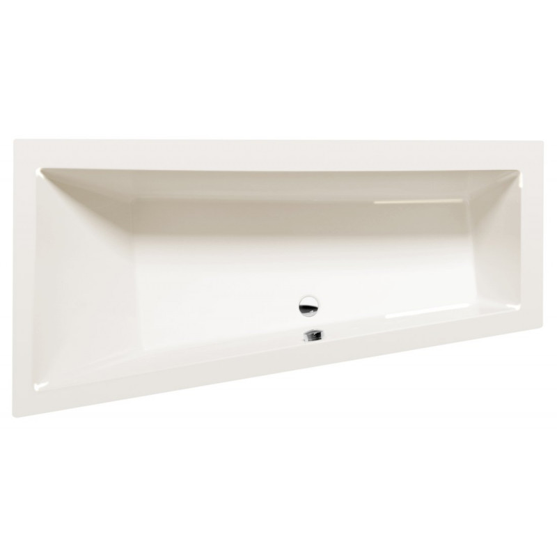 ANDRA L asymetrická vaňa 180x90x45cm, ivory