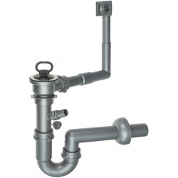  Lay-on steel sink waste kit, 1-bowl - 2" drain