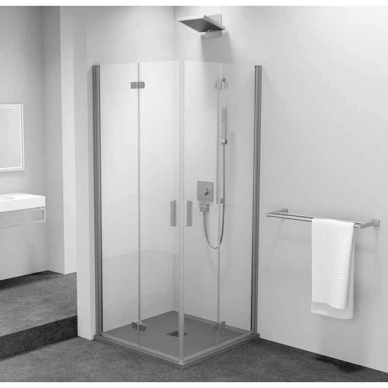 ZOOM štvorcová sprchová zástena 900x900mm, rohový vstup
