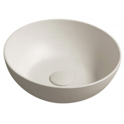 FORMIGO betónové umývadlo na dosku, priemer 39cm, piesková