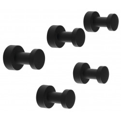 SAMBA háčik, balenie po 5 ks, čierna mat