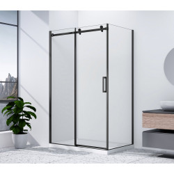 DRAGON BLACK obdĺžniková sprchová zástena 1100x900mm L/P varianta