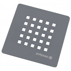 TRENECA štvorcová krytka sifónu, šedá mat