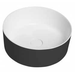 THIN umývadlo na dosku Ø38 cm, carina/bielá mat
