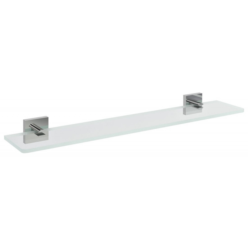 Sklenená polica 500mm, chróm/mliečne sklo