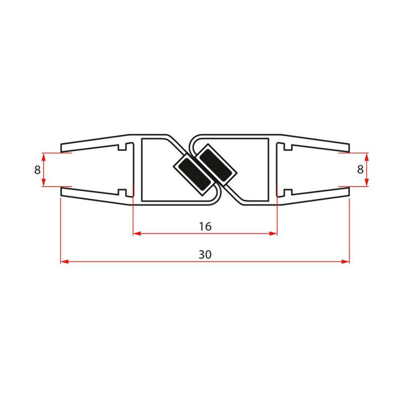 FORTIS sada magnetického těsnění 8/8mm