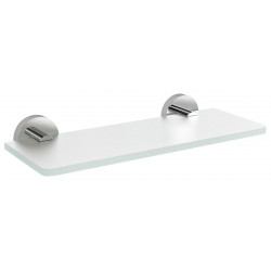 Sklenená polica 500mm, chróm/mliečne sklo