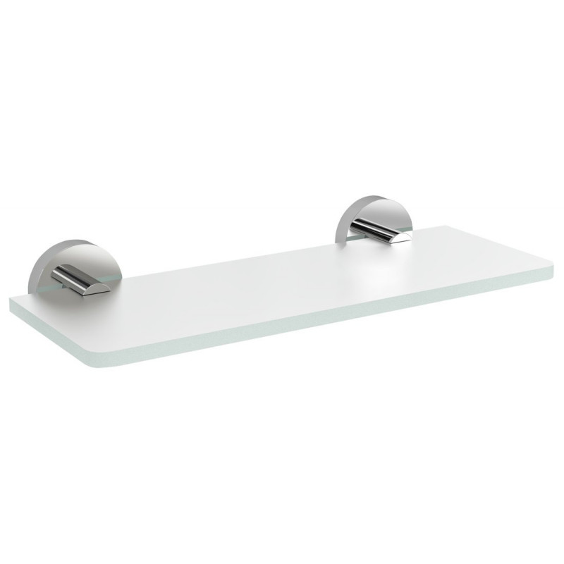 Sklenená polica 500mm, chróm/mliečne sklo