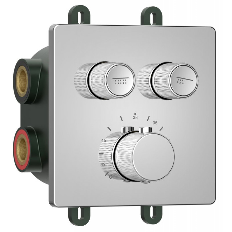 SMARTSELECT podomietková sprchová batéria, box, 2 vývody, chróm
