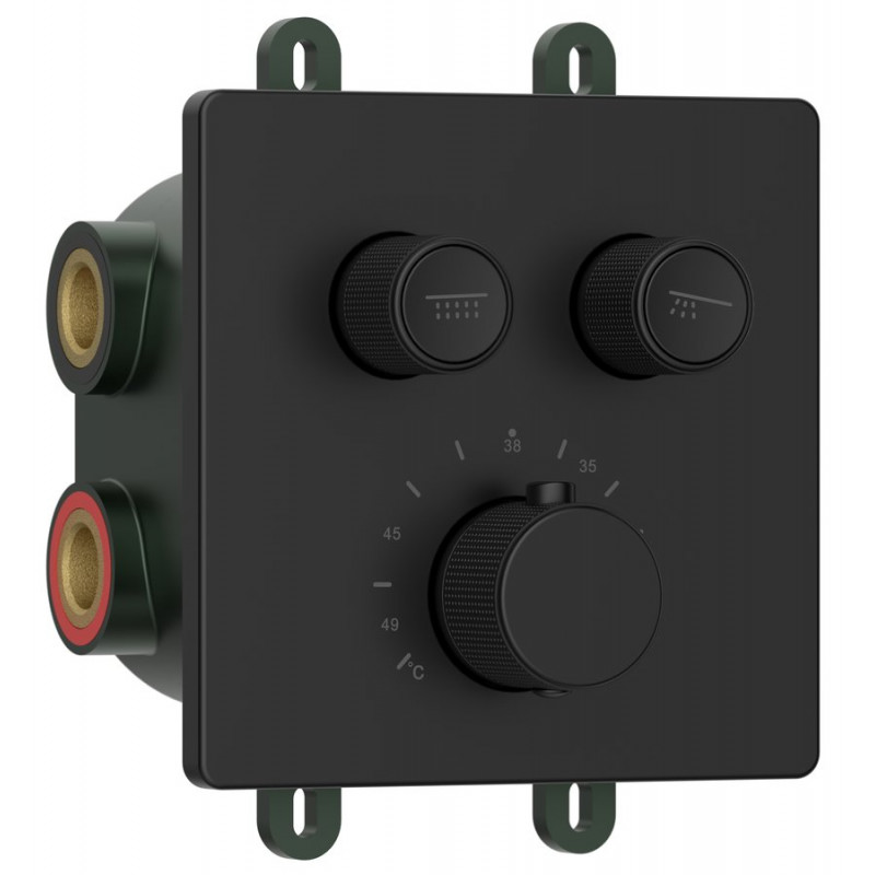 SMARTSELECT podomietková sprchová batéria, box, 2 vývody, čierna mat