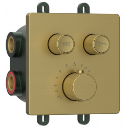 SMARTSELECT podomietková sprchová batéria, box, 2 výstupy, zlato mat