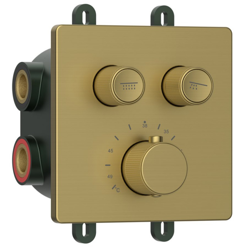 SMARTSELECT podomietková sprchová batéria, box, 2 výstupy, zlato mat