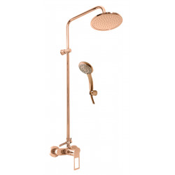 Vodovodní baterie sprchová NIL s hlavovou a ruční sprchou - zlatá růžová - lesklá