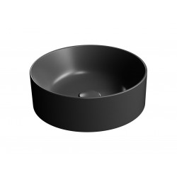 KUBE X keramické umývadlo na dosku, priemer 40 cm, čierna matná