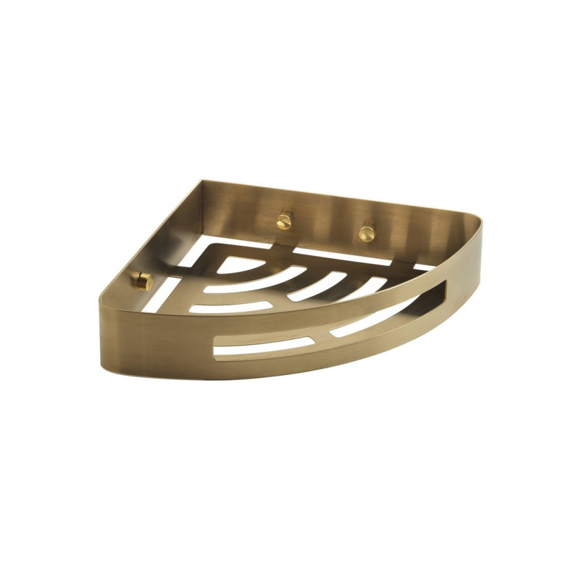 SMART polica rohová, 210x45x210mm, zlato mat