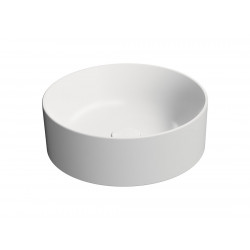 KUBE X keramické umývadlo na dosku, priemer 40 cm, biela matná