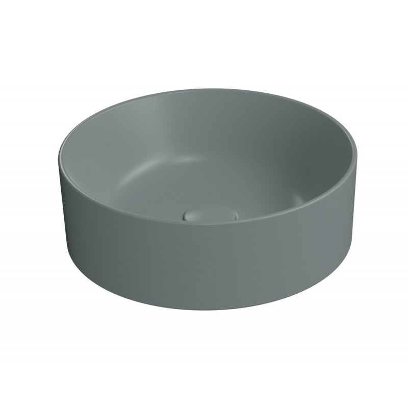 KUBE X keramické umývadlo na dosku, priemer 40 cm, agave mat