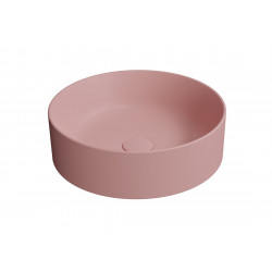 KUBE X keramické umývadlo na dosku, priemer 40 cm, blush matná